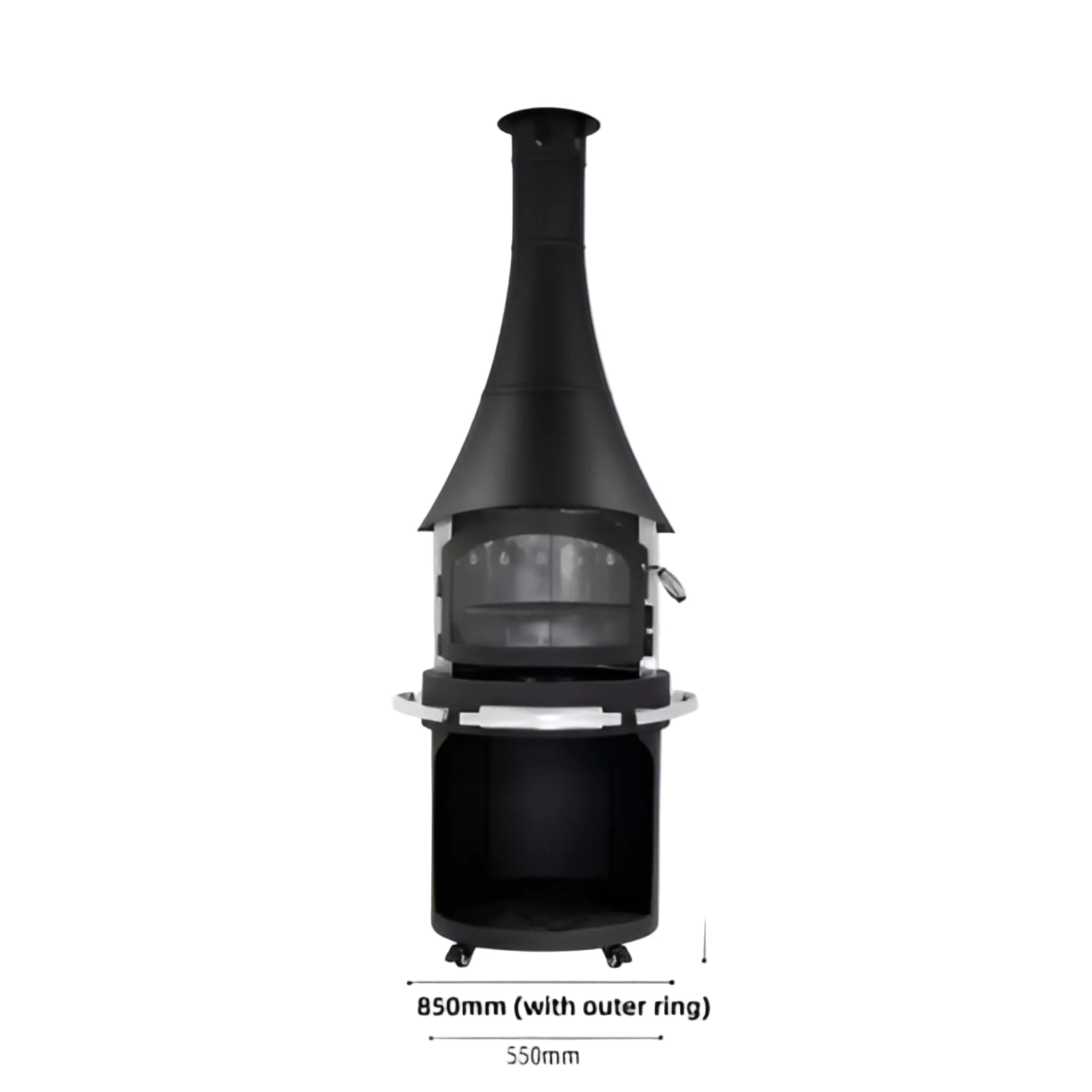 Nocturne Hearth Orbit Glass Chiminea